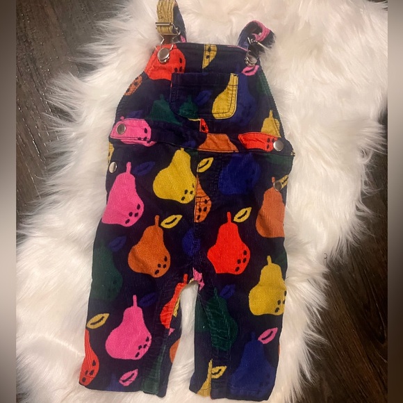 Hanna Anderrson 3/6 month colorful pear overalls - Picture 1 of 5